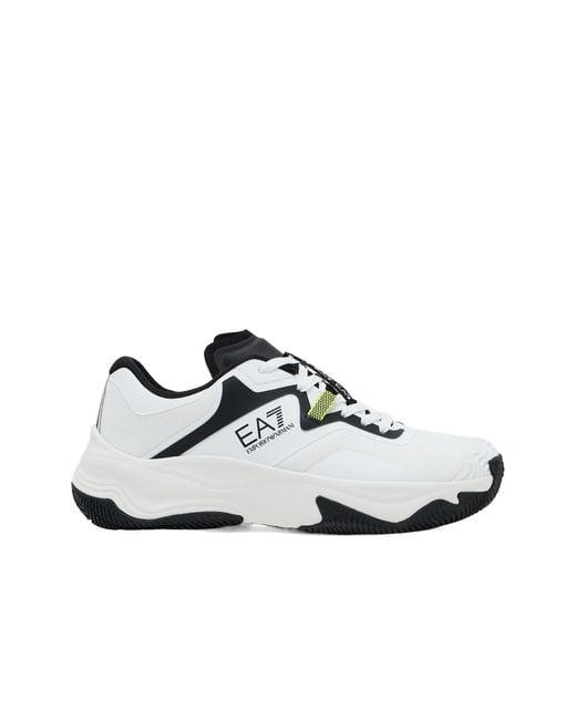 EA7 White Logo Printed Sport Shoes for men