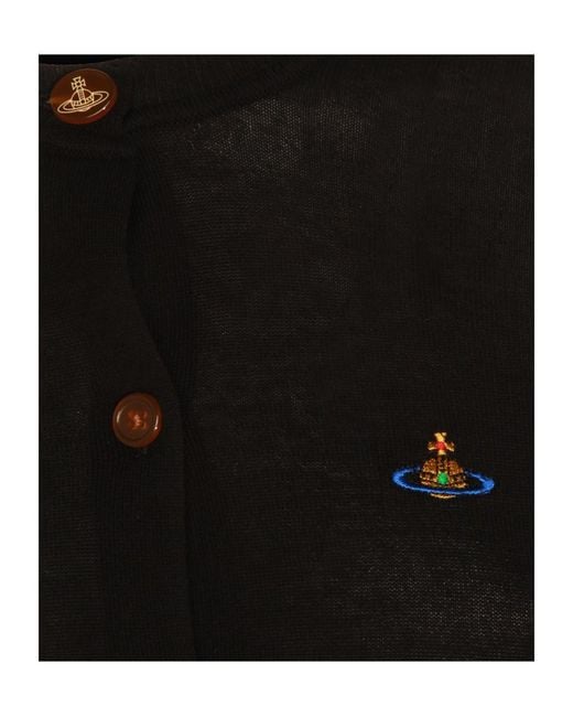 Vivienne Westwood Black Orb Embroidered Cardigan