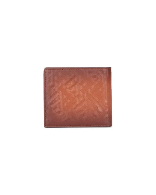 Fendi Red Logo Plaque Bifold Wallet for men