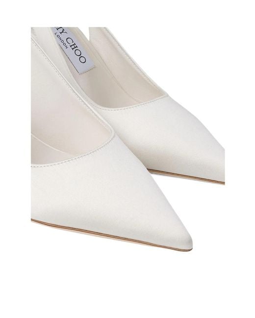 Jimmy Choo White Love Sling Back 85 Pumps