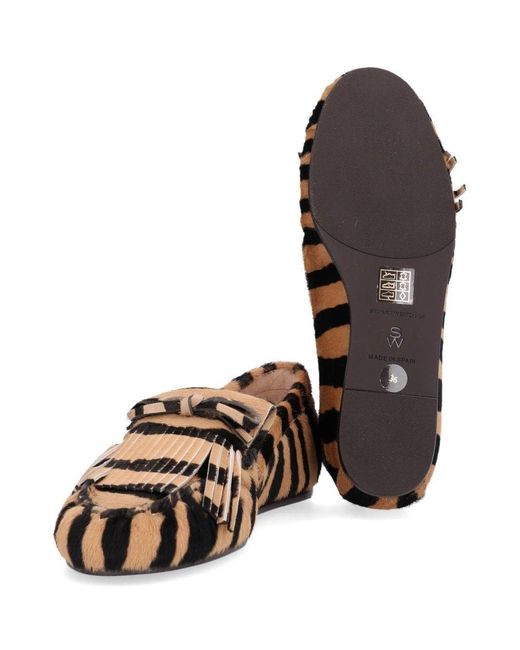 Stuart Weitzman Brown Britt Fringed Loafer