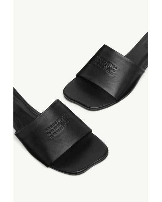 MM6 by Maison Margiela Black Anatomic Sandals