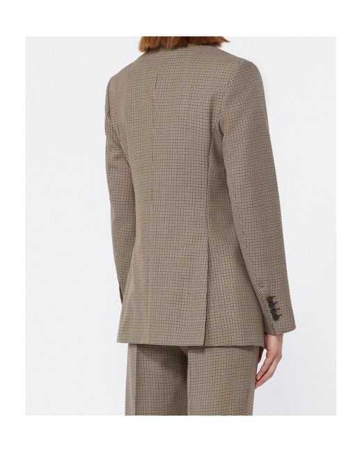Max Mara Natural Caro Houndstooth-Pattern Tailored Jacket