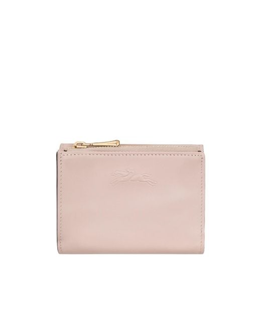 Longchamp Pink Zipped Compact Wallet