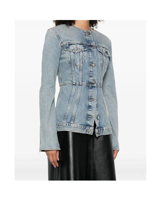 Haikure Blue Button Denim Jacket