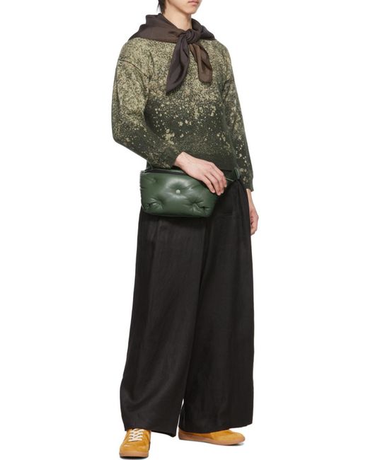 Maison Margiela Green Discharged Wool Sweater for men