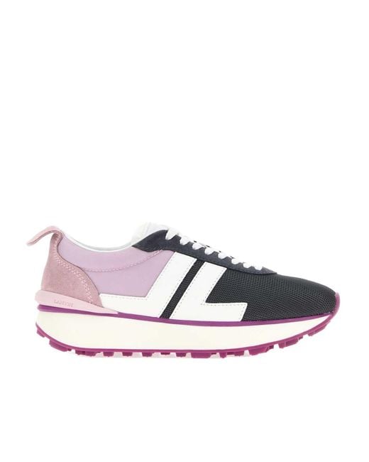 Lanvin Pink Lace-Up Sneakers