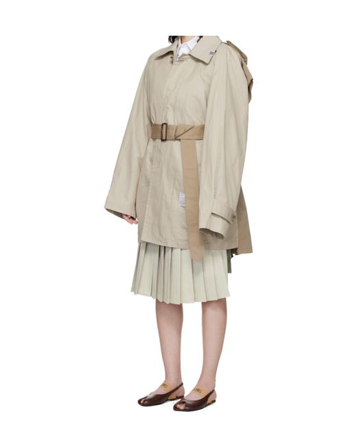 Maison Mihara Yasuhiro Natural Belted Trench Coat