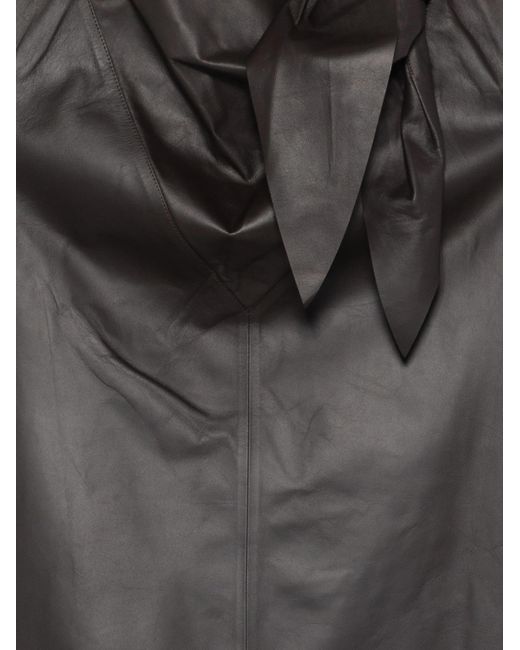 Yves Salomon Black Sleeveless Lambskin Top