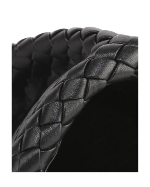 Bottega Veneta Black Bv Crisscross Clutch Bag