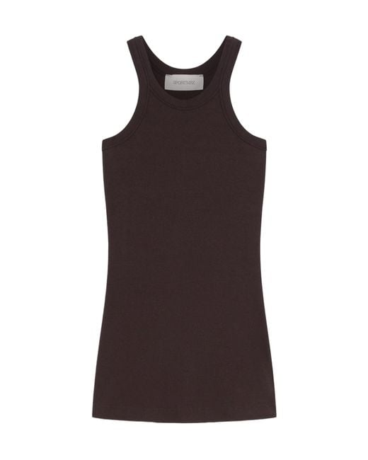 Sportmax Brown Sleeveless Knitted Top