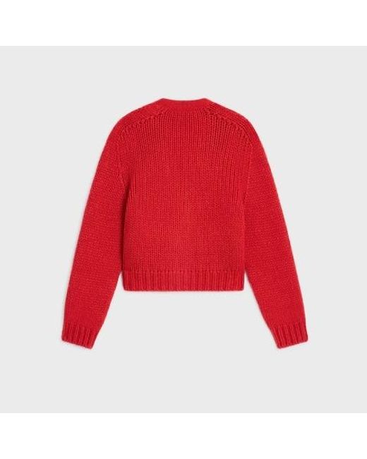 Céline Red Cardigan