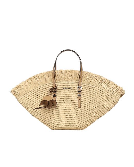 MICHAEL Michael Kors Natural Isa Small Hand-Crocheted Tote Bag