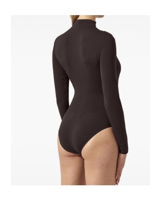 Wolford Black Skin Contour High-Neck Bodysuit