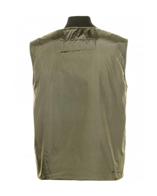 Fay Green Logo-Detailed Zipped Gilet for men