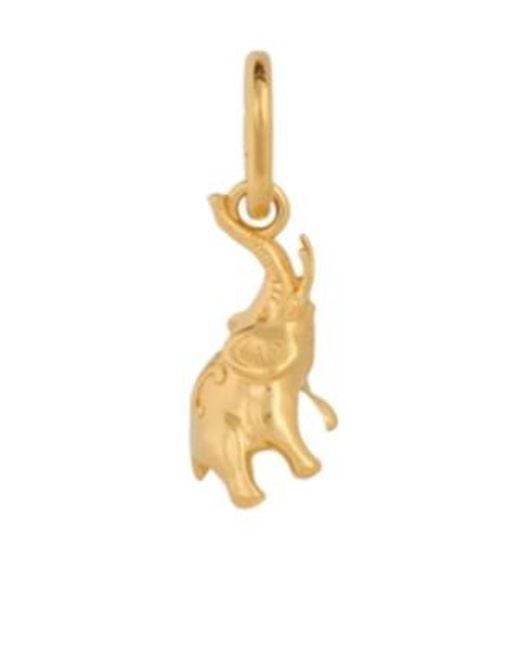 Céline Metallic Charms Elephant On Pearl