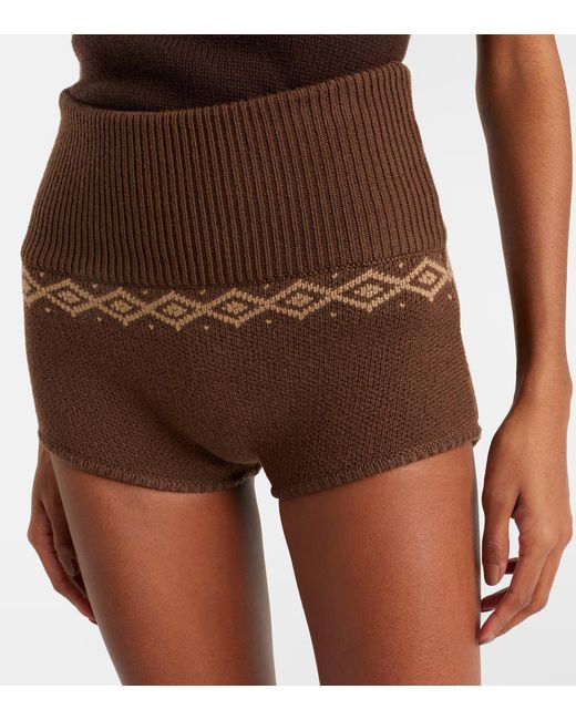 Magda Butrym Brown Ribbed Shorts
