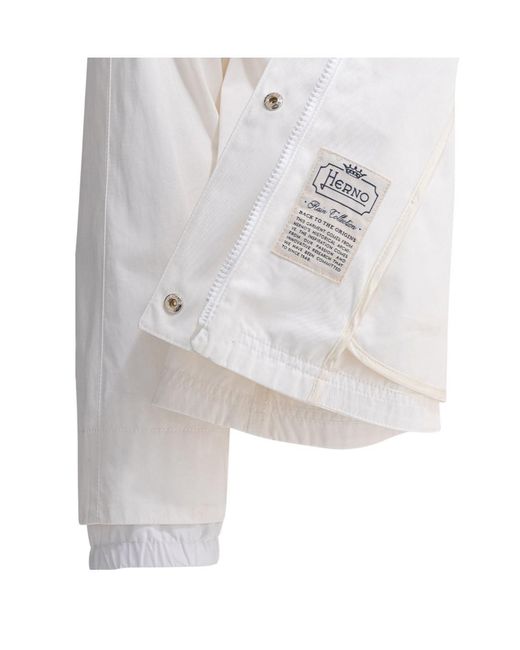 Herno White High Collar Waterproof Jacket