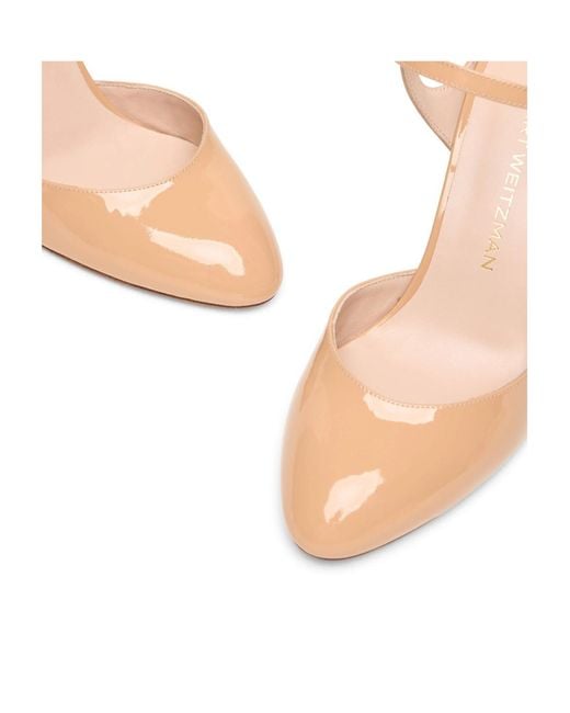 Stuart Weitzman Natural Madison Strap Pump 85