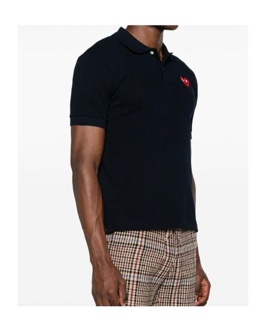 Comme des Garçons Black Short-Sleeved Polo Shirt for men
