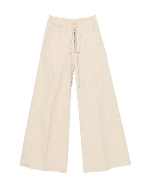 Rick Owens Natural Bela Zip Drawstring Trousers for men