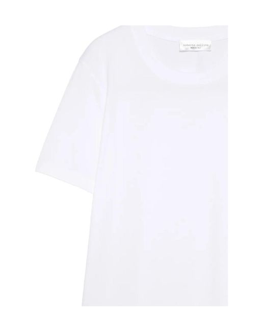 Roberto Collina White Crewneck Cotton T-Shirt
