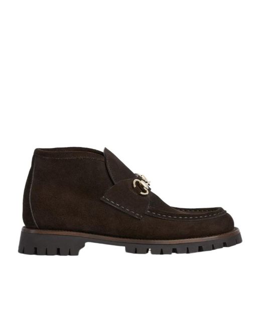 Gucci Brown Horsebit Ankle Boots