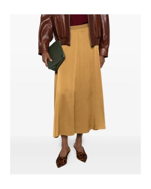 Forte_forte Natural Pleated A-Line Skirt