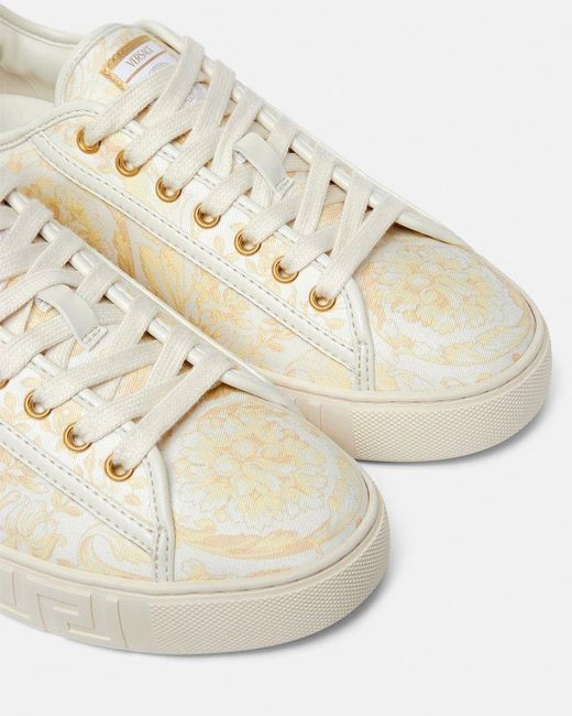 Versace Natural Greca Printed Sneakers