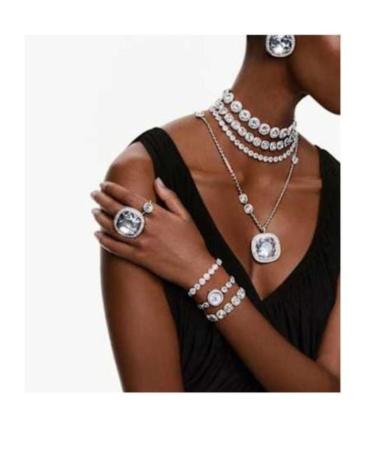 Swarovski White Una Angelic Halo Crystal-Embellished Rings