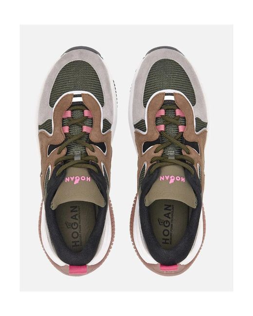 Hogan Gray H597 Lace-Up Sneakers