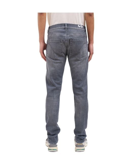 Dondup Blue Belt Loop Jeans for men
