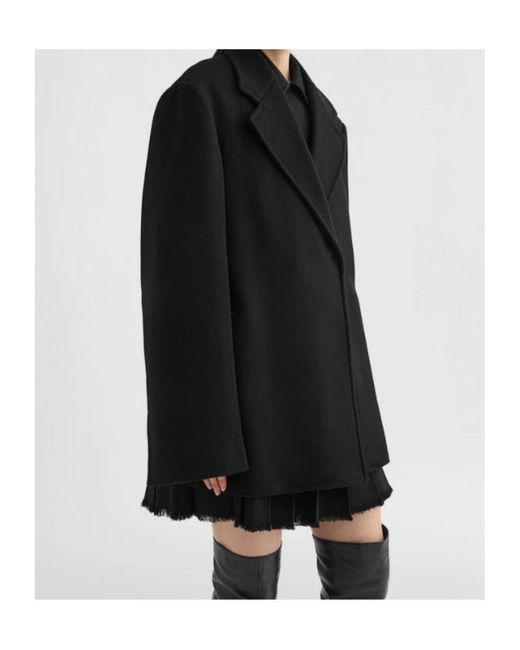 Jil Sander Black Concealed Fastened Coat