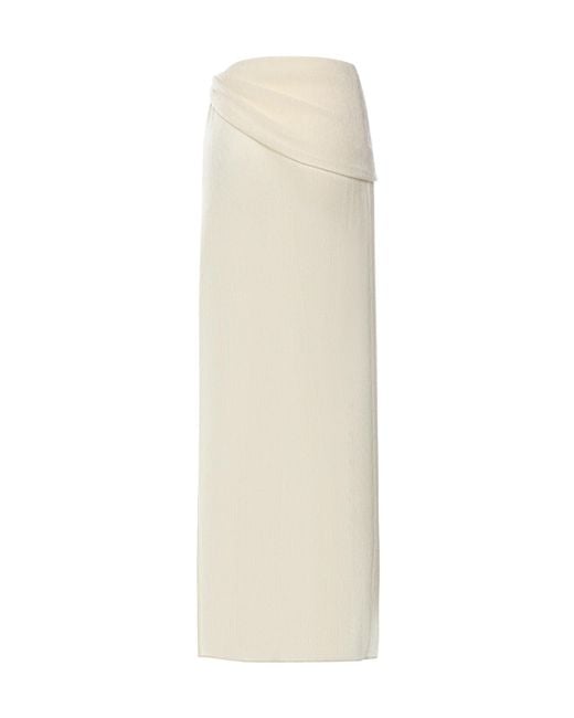 Magda Butrym White Side Slit Wrap Skirt