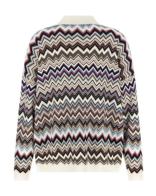 Missoni White Zigzag-Knit Sweater