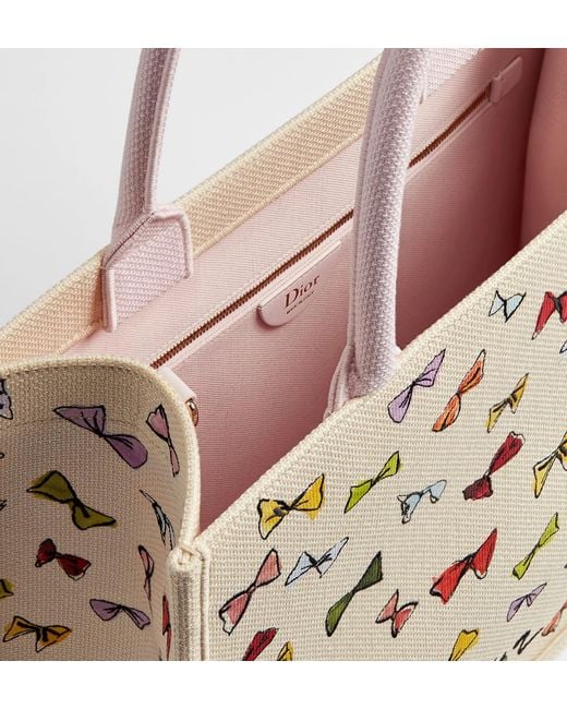 Dior Natural Iviera Medium Book Tote With Strap