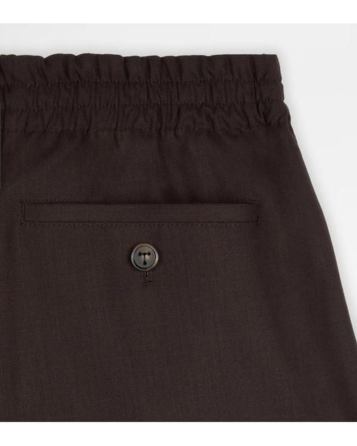 Tod's Natural Drawstring-Fastening Tailored Shorts for men