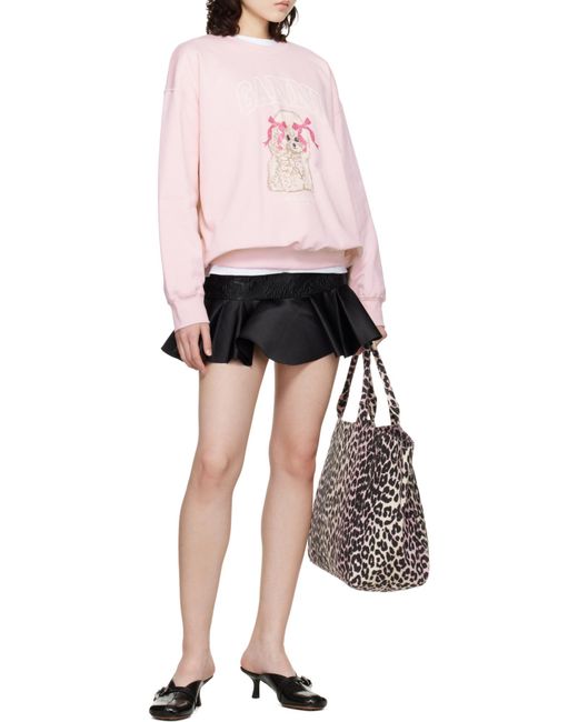 Ganni Pink Poodle Sweatshirt