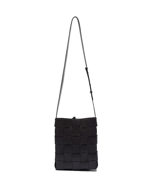 Bottega Veneta Black Cassette Messenger Bag