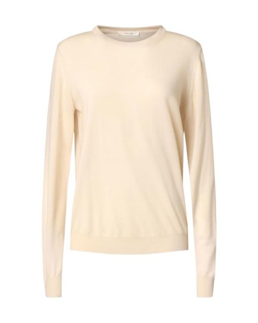 The Row Natural Round-Collar And Long-Sleeved Sweater