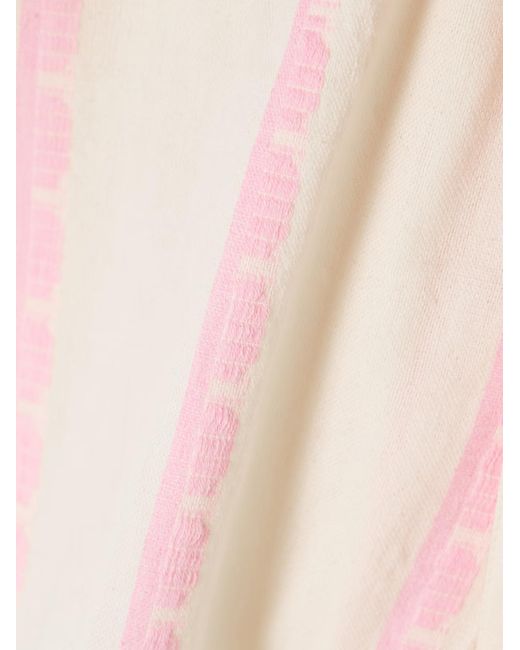 Lemlem Pink Striped Satin Shorts