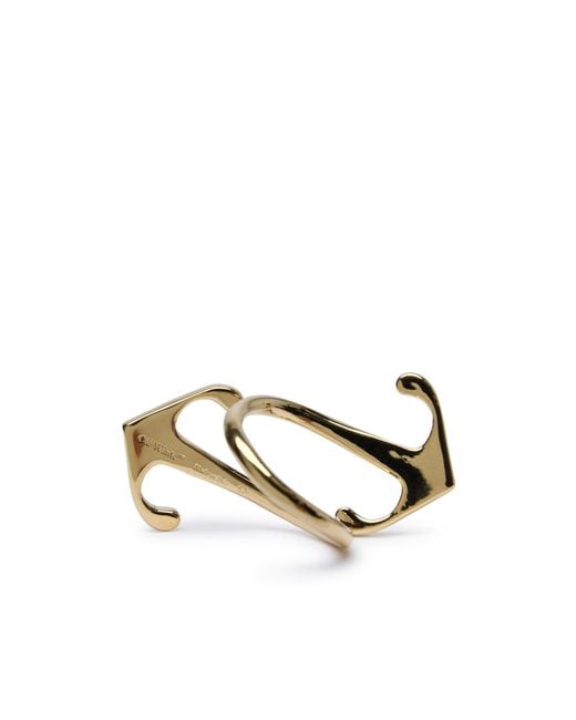 Off-White c/o Virgil Abloh Multicolor Mono Arrow Logo Engraved Ring