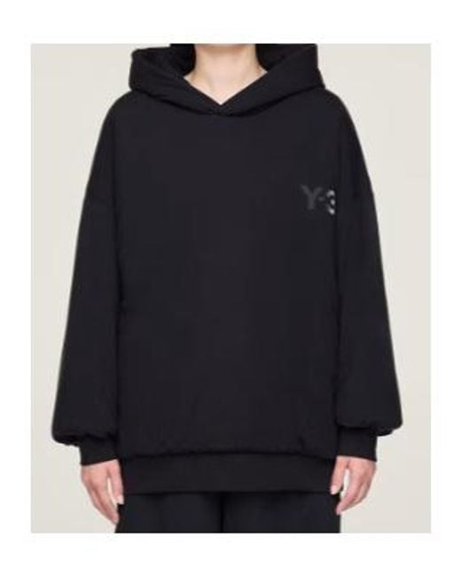 Y-3 Black Padded Hoodie for men