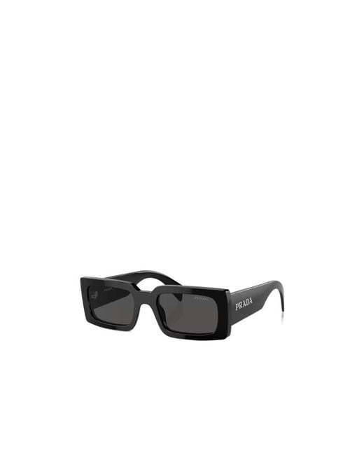 Prada White Eyewear Rectangular Frame Sunglasses
