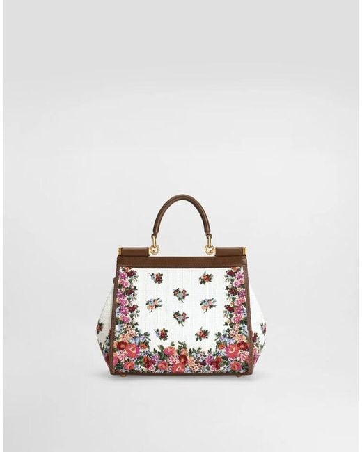 Dolce & Gabbana Sicily Medium Embroidered Shoulder Bag