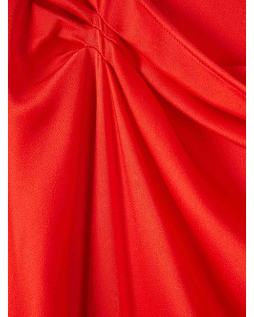 Victoria Beckham Red Short-Sleeved Dress