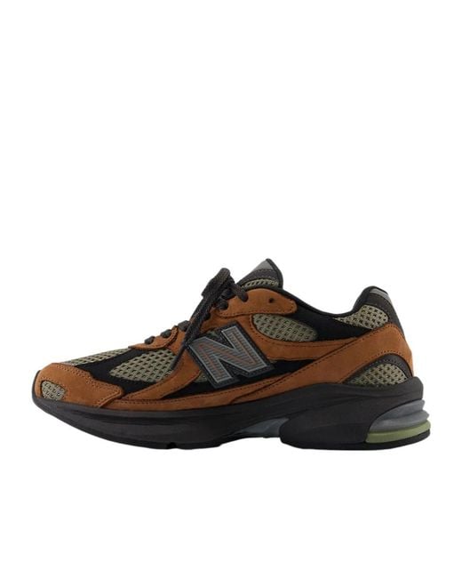 New Balance Brown 2010 Lace-Up Sneakers for men