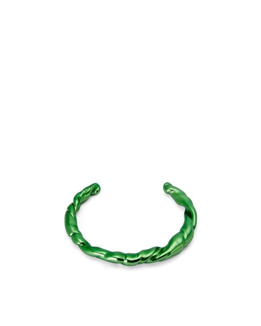 Loewe Green Thin Nappa Twist Cuff