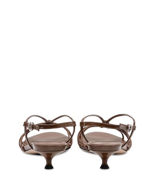 Aeyde Brown Amara Knotted Strap Buckle-Fastened Sandals