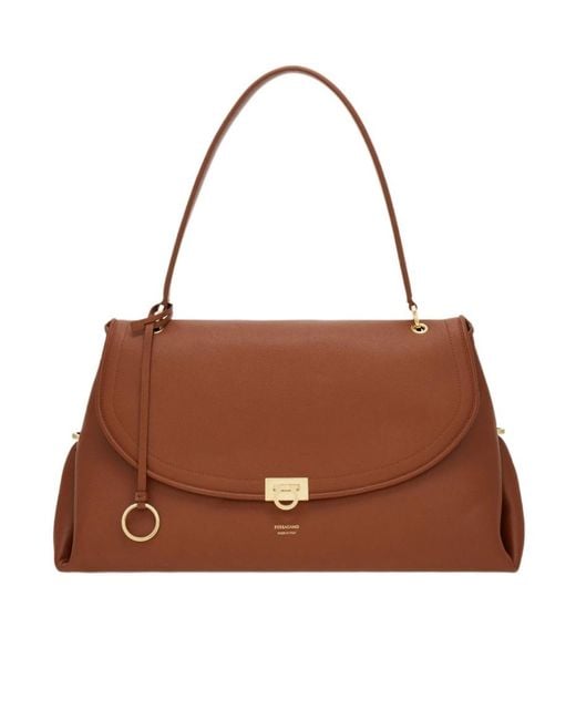 Ferragamo Brown Ferragamo Sofia 2026 Shoulder Bag (L)